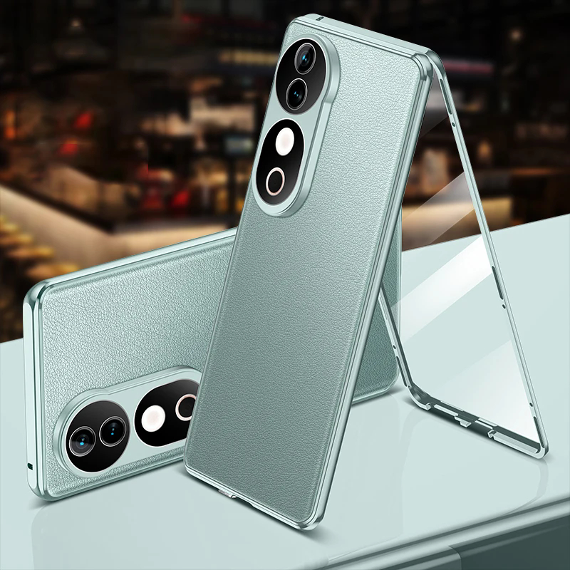 เคสกระจกแม่เหล็กสําหรับ vivo v40 s19 pro 360° ฝาหลังป้องกันแบบเต็มสําหรับเปลือกหนัง v40pro