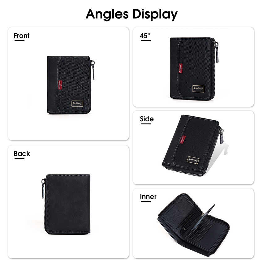 Louiswill ผู้ชายแฟชั่นกระเป๋าสตางค์สั้น RFID Anti Magnetic Multi Card กระเป๋า Ultra Thin กระเป๋าสตางค์แนวตั้ง Soft PU หนัง ID ผู้ถือบัตรเครดิต Multi-Function ใบรับรองกระเป๋า