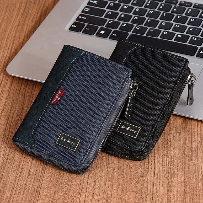 Louiswill ผู้ชายแฟชั่นกระเป๋าสตางค์สั้น RFID Anti Magnetic Multi Card กระเป๋า Ultra Thin กระเป๋าสตางค์แนวตั้ง Soft PU หนัง ID ผู้ถือบัตรเครดิต Multi-Function ใบรับรองกระเป๋า