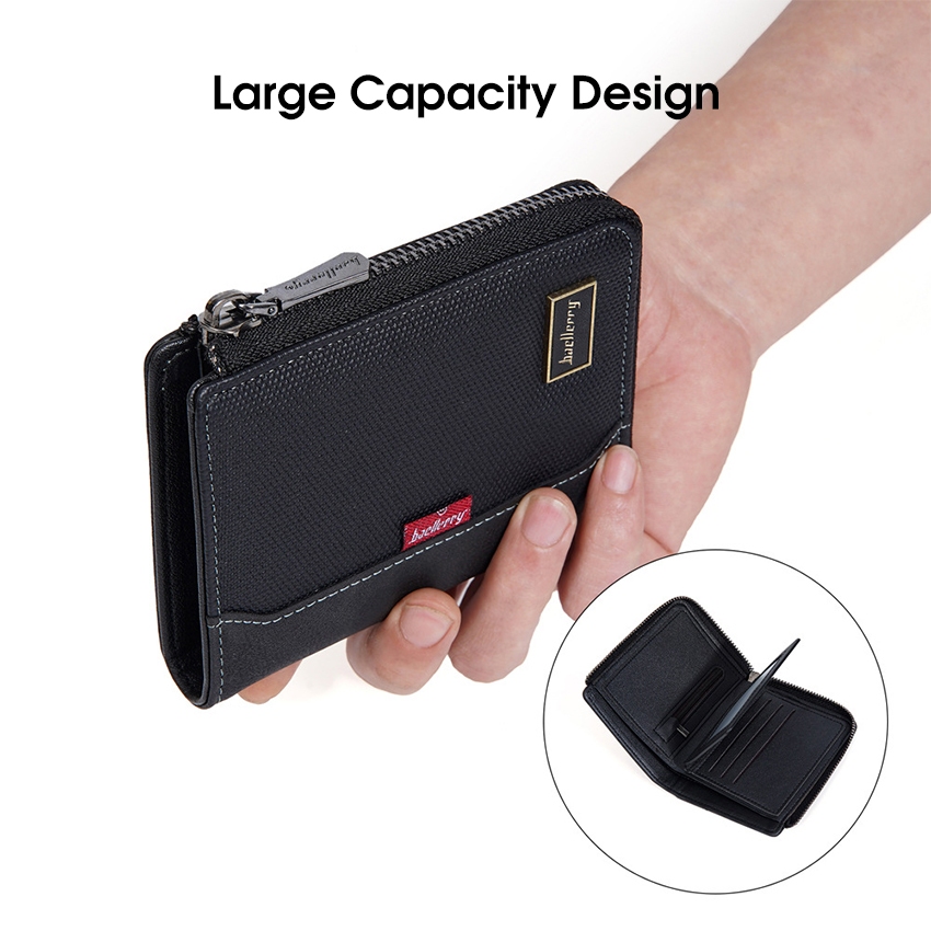 Louiswill ผู้ชายแฟชั่นกระเป๋าสตางค์สั้น RFID Anti Magnetic Multi Card กระเป๋า Ultra Thin กระเป๋าสตางค์แนวตั้ง Soft PU หนัง ID ผู้ถือบัตรเครดิต Multi-Function ใบรับรองกระเป๋า