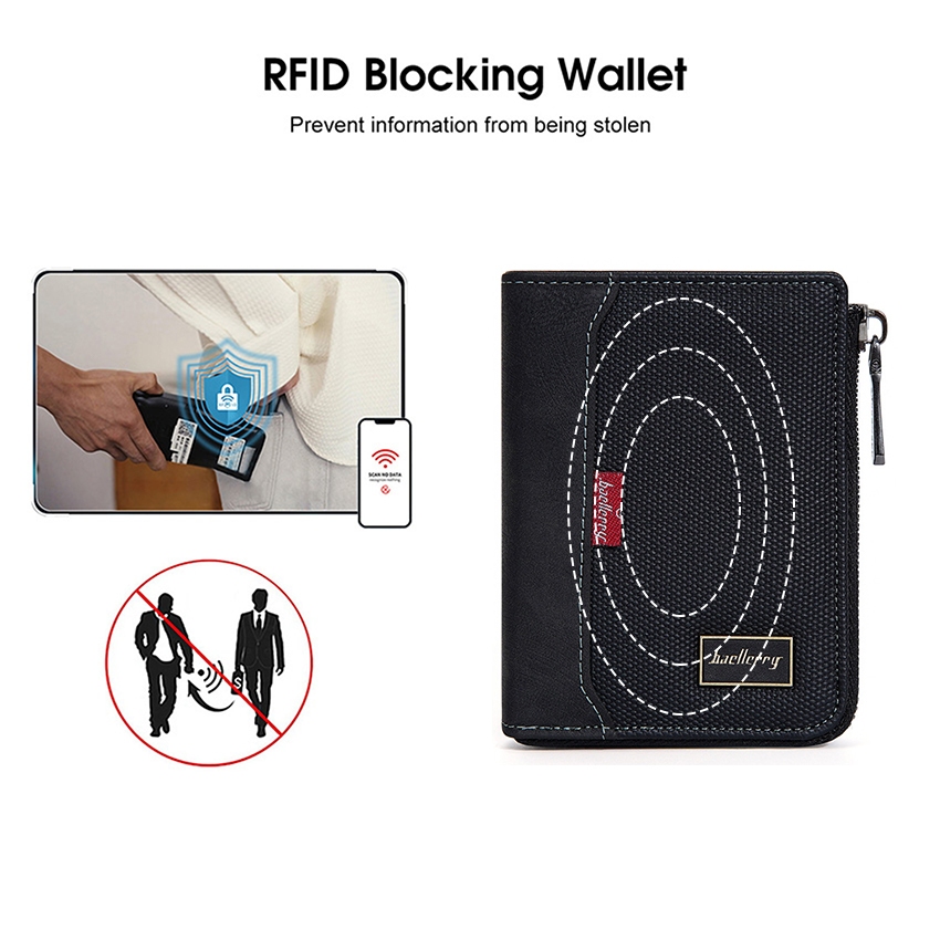 Louiswill ผู้ชายแฟชั่นกระเป๋าสตางค์สั้น RFID Anti Magnetic Multi Card กระเป๋า Ultra Thin กระเป๋าสตางค์แนวตั้ง Soft PU หนัง ID ผู้ถือบัตรเครดิต Multi-Function ใบรับรองกระเป๋า