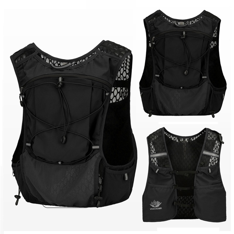 กระเป๋าเป้สะพายหลังวิ่งระบายอากาศได้ Cross-country Marathon Hydration Bag Ultra-light Sports Hydrarion Vest Bag Backpack