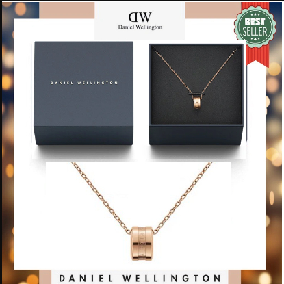 Dw Elan Unity Necklace สร้อยคอเงินสีโรสโกลด์สําหรับผู้หญิงและผู้ชาย คอลเลกชันเครื่องประดับ Unisex