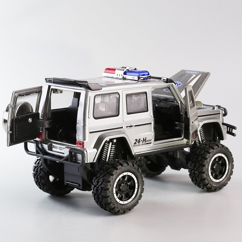 รถตํารวจ เพลงแสงรถ Rolls-Royce Land Rover รถตํารวจ Alpha รถของเล่นเด็ก