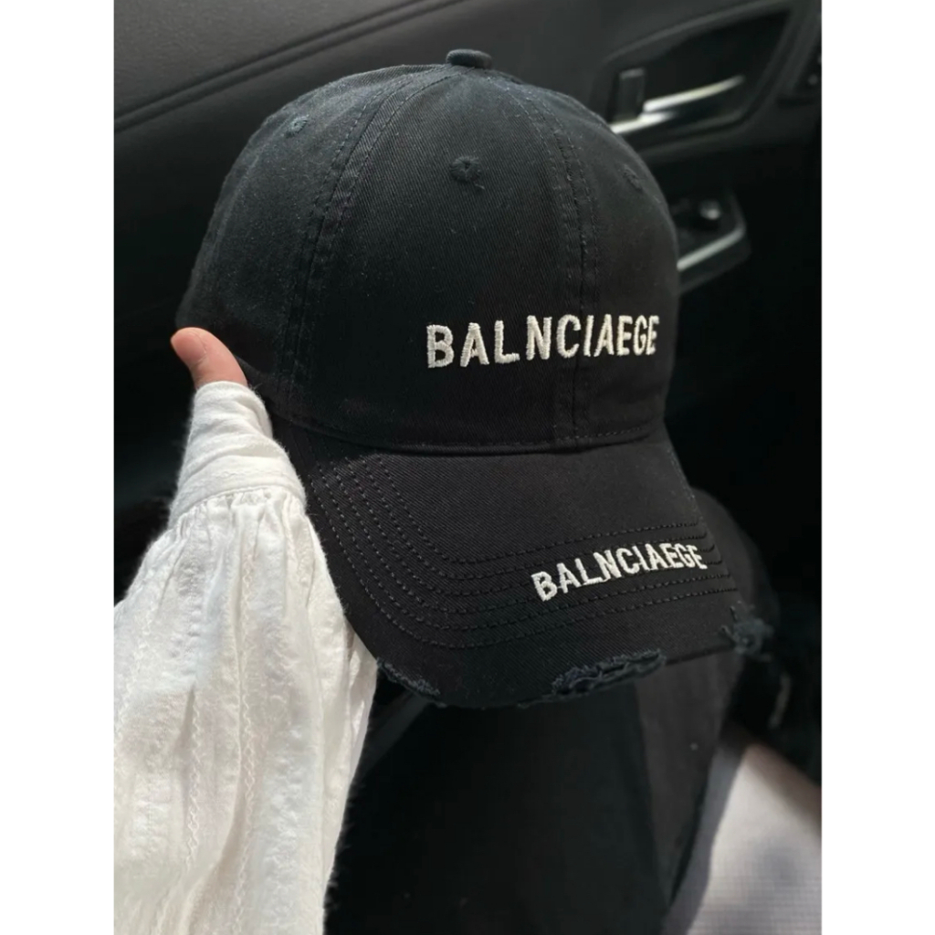จดหมายคู่ BALNCIEGE หมวกอุตสาหกรรมหนักล้างหมวกปีกหักดูดีนุ่มด้านบนผู้ชายผู้หญิงหมวกเบสบอลหมวกดวงอาทิตย์หมวก JXQ006