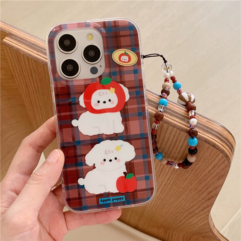 เคสโทรศัพท์ iPhone 15 Pro max 14 Pro max รูปแบบลูกสุนัขของ Apple วัสดุ TPU กระบวนการ IMD เคสโทรศัพท์พิมพ์สองชั้น