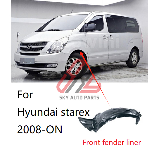ด้านหน้า Fender Liner สําหรับ Hyundai starex H1 2008 2009 2010 2011 2012 2013-2018 ด้านหน้าไดร์เวอร์ Fender Liner ภายใน