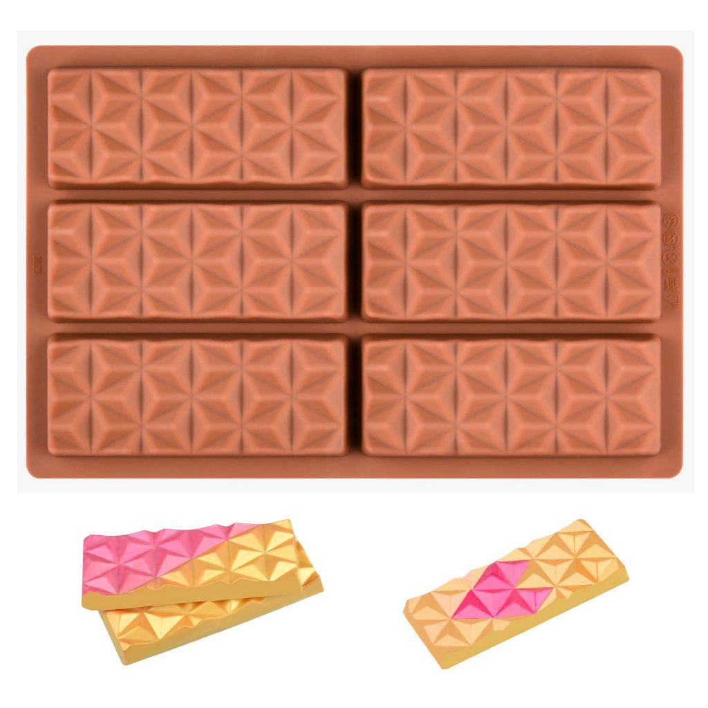 ช็อกโกแลตบาร์แม่พิมพ์ลึกดูไบ Break Apart Candy แม่พิมพ์หนายัดไส้ซิลิโคนแม่พิมพ์สําหรับบรรจุ Knafeh พ