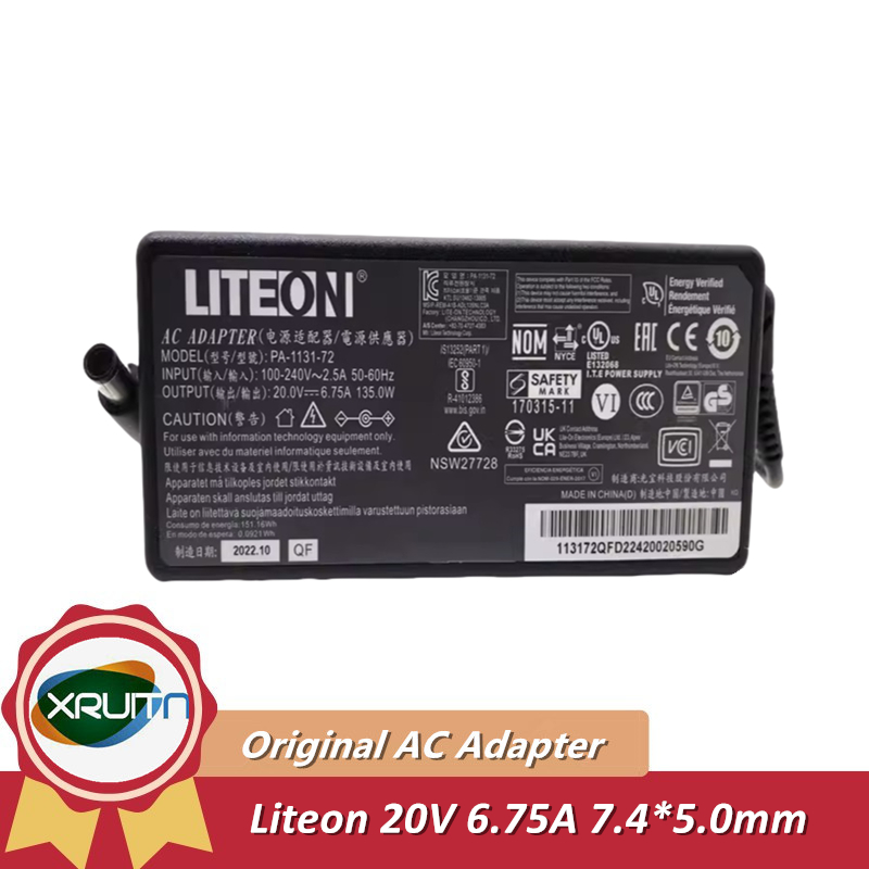 OEM LITEON 135W PA-1131-72 20V 6.75A AC Adapter Charger สําหรับ Kensington SD5500T Thunderbolt 3 และ