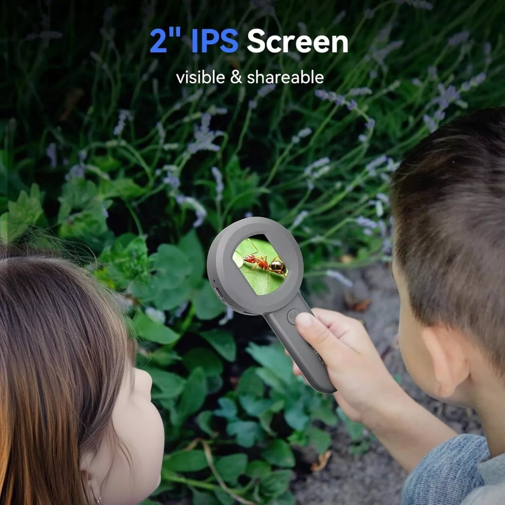 Tomlov P10 กล้องจุลทรรศน์สําหรับเด็ก 100X พ็อกเก็ตมือถือแว่นขยายเหรียญสําหรับสะสม