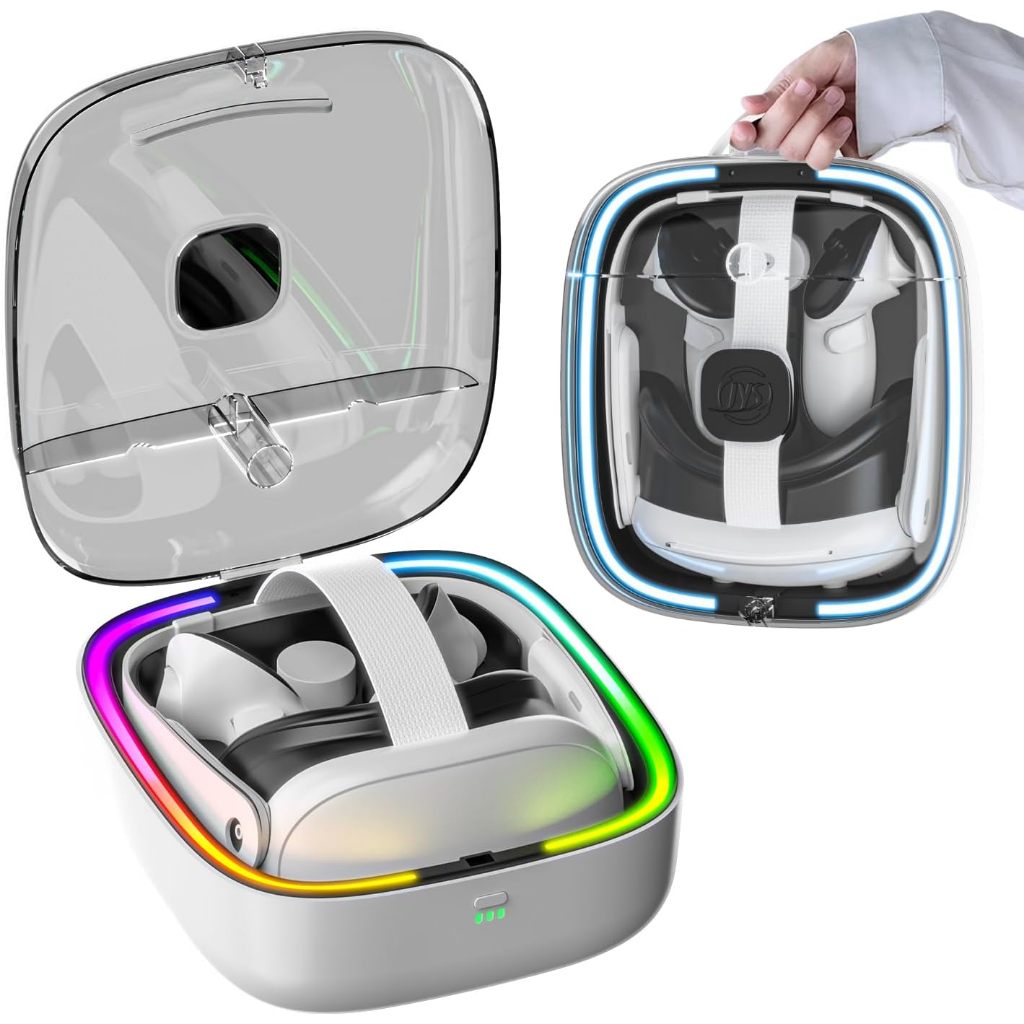 แท่นชาร์จสําหรับ Quest 3,อัพเกรดเคสชาร์จสําหรับอุปกรณ์เสริม Meta Oculus Quest 3, สถานีชาร์จแม่เหล็กส