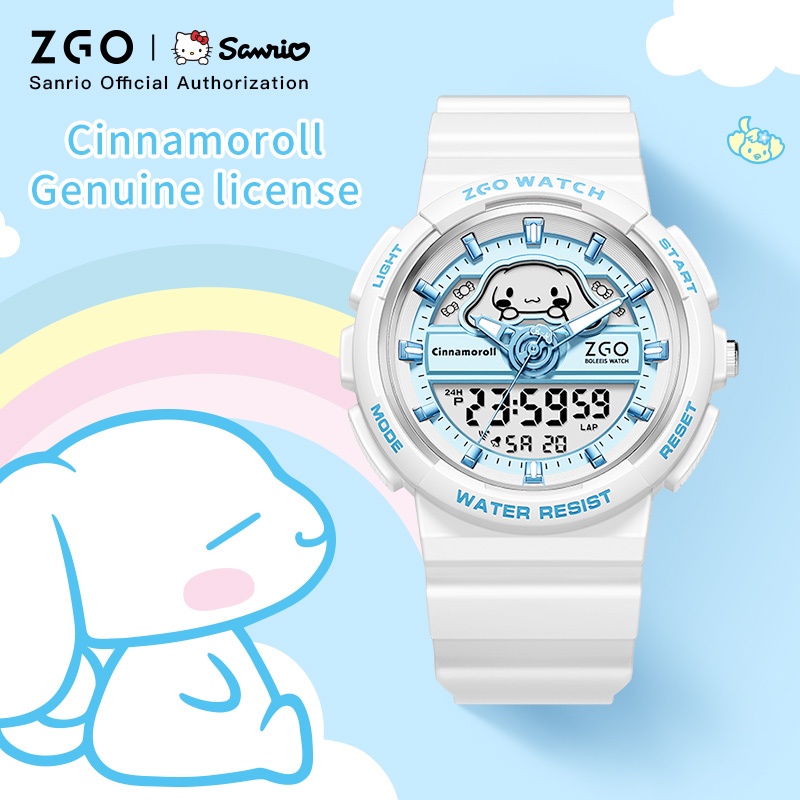 ZGO x Sanrio Hello Kittyนาฬิกาข้อมืออิเล็กทรอนิกส์ กันน้ํา สําหรับเด็กผู้หญิง นักเรียนมัธยมต้น 863