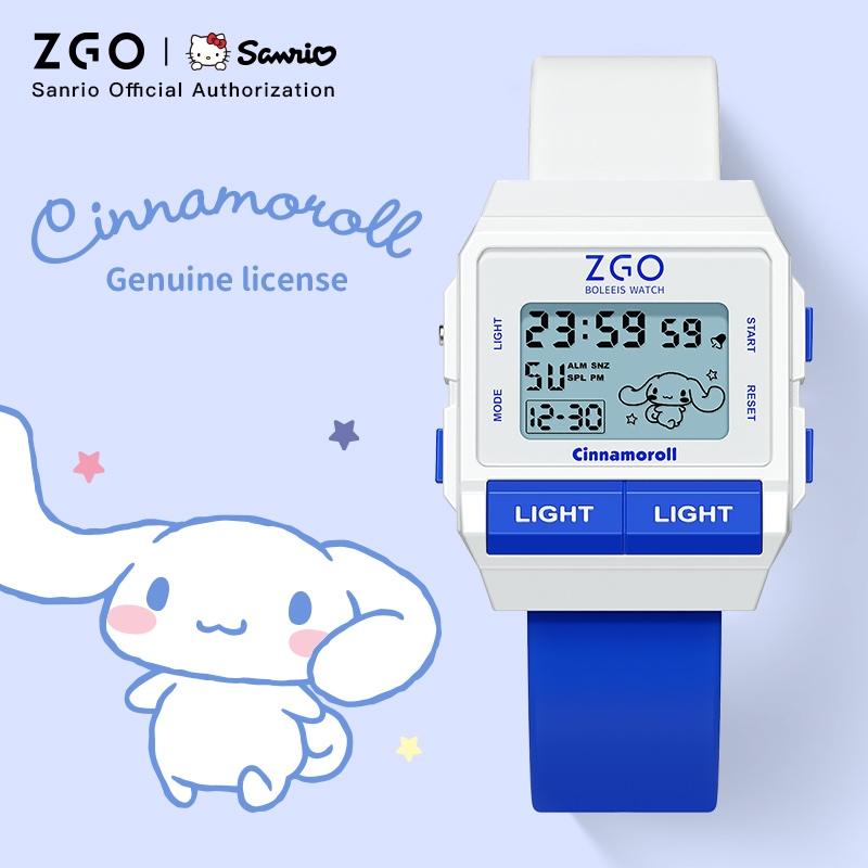 ZGO ZGO x Sanrio นาฬิกาข้อมือดิจิทัล กันน้ํา สําหรับผู้หญิง นักเรียนมัธยมต้น 893