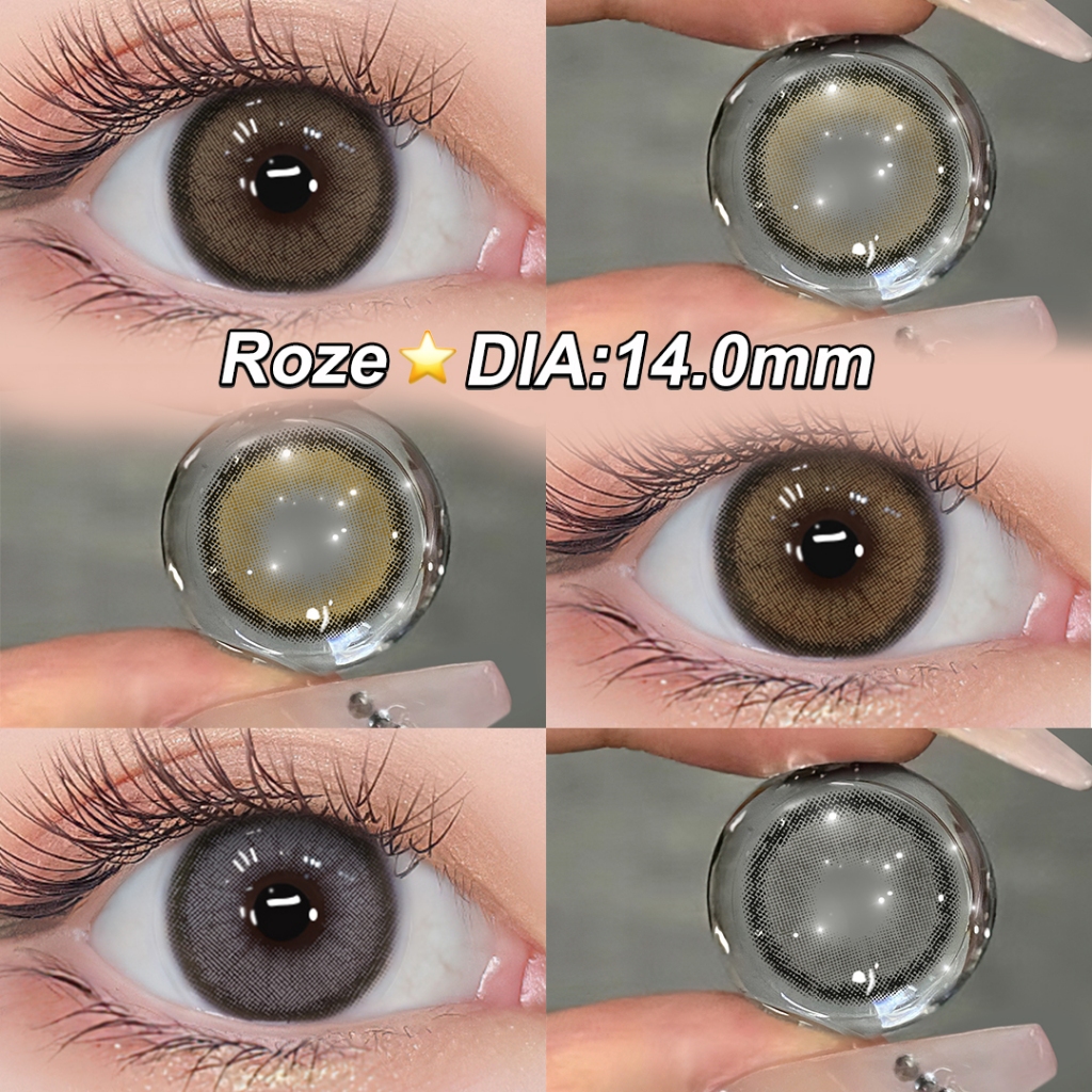 (0.00~-6.00)Magister คอนแทคเลนส์ เกาหลี Mini Olivia Brown / Light Brown / Gray ขนาดมินิ ROZE contact lens สายตา