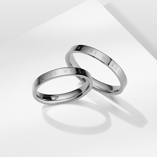 Dw CLASSIC RING 316L สแตนเลสกันน้ําไม่เป็นสนิมแหวนคู่แหวนคู่