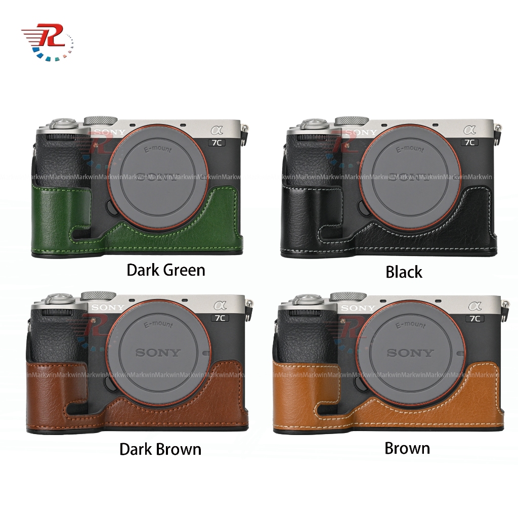 กระเป๋ากล้องหนังครึ่งเคสสําหรับกล้อง Sony A7CII A7C Mark II