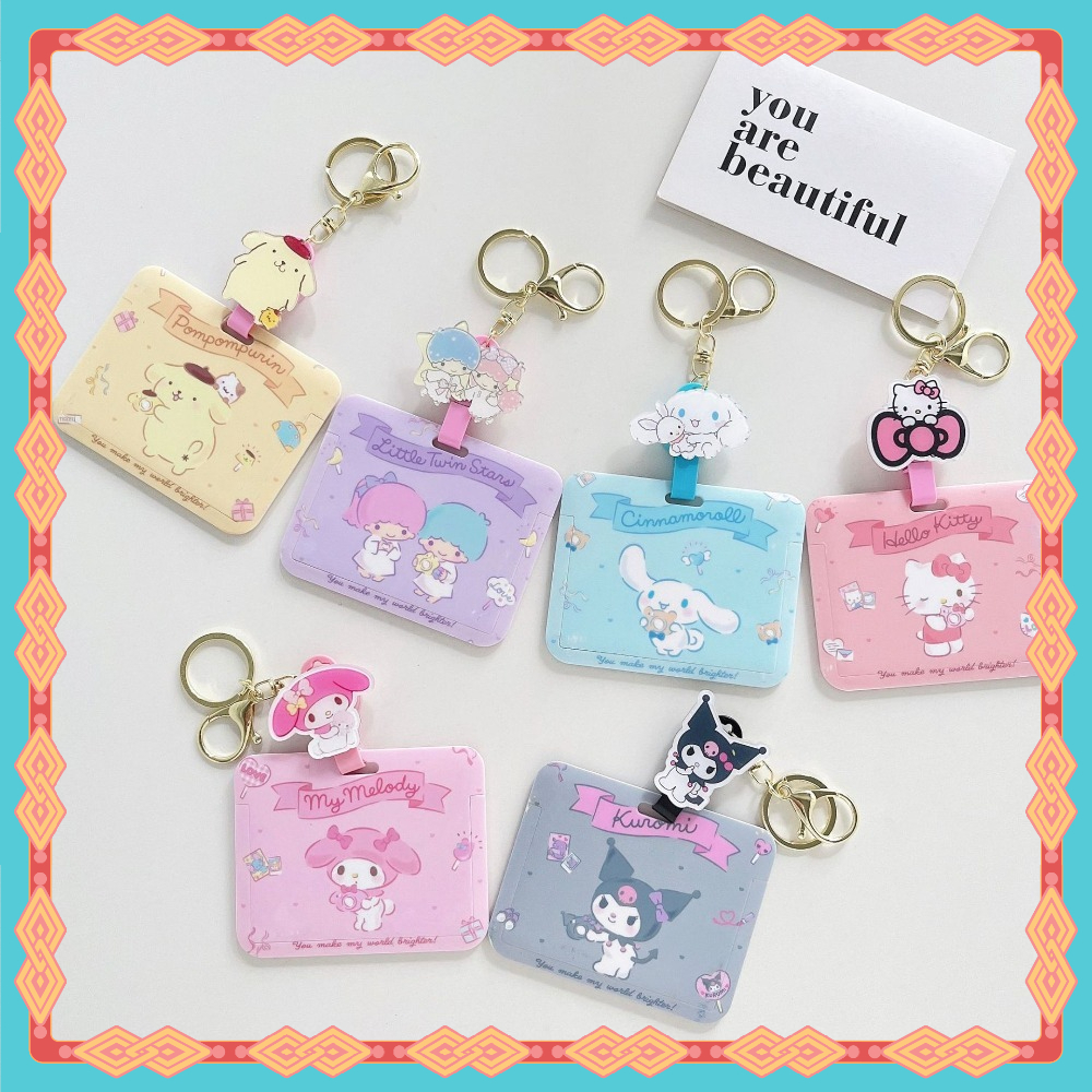 ใหม่ Sanrio Multi-Function Retractable Card Holder ป้ายชื่อ ID Holder สะดวก Swip Card ID Card Bank Bus Card Access Control Card Student Card Holder Work Permit Work Card Anti-Lost Protective Case Star Photo Card โพลารอยด์ เคสป้องกันการ์ดรูปถ่าย