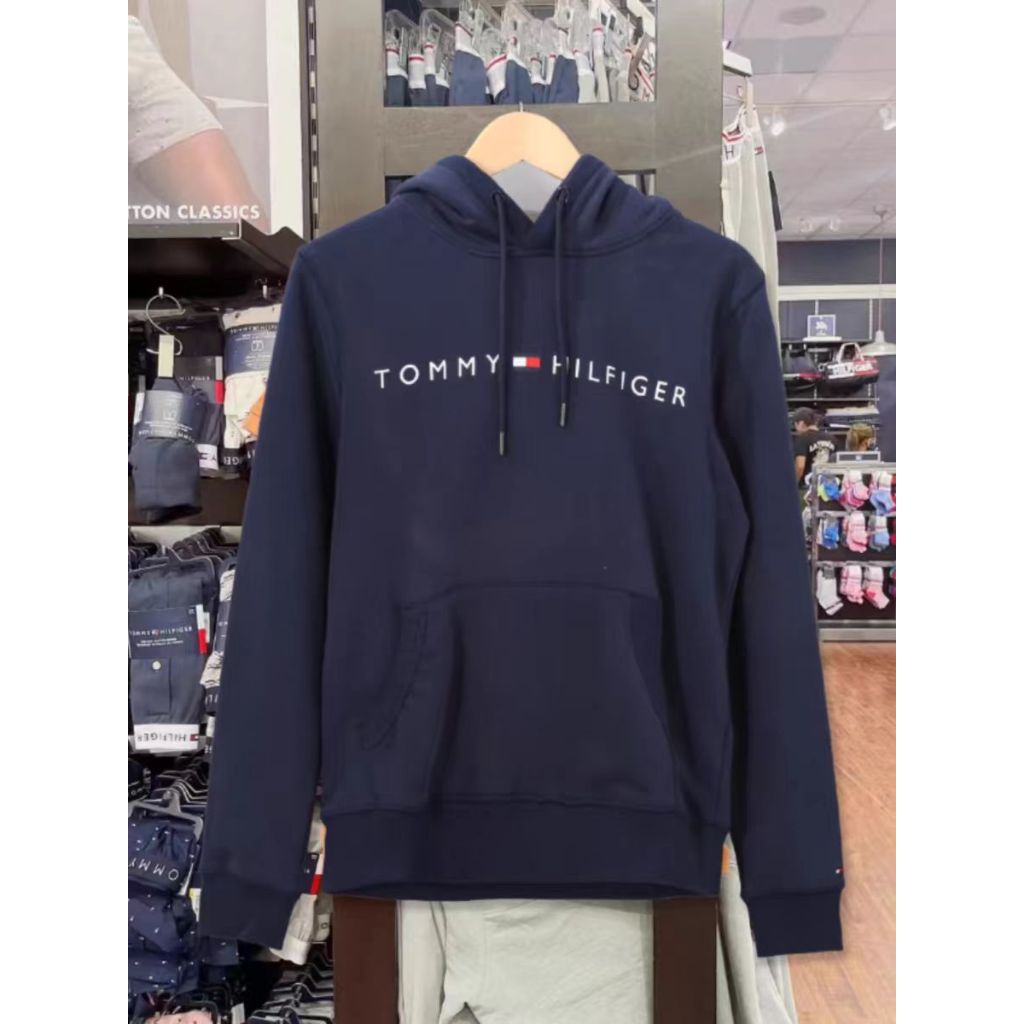 เสื้อฮู้ด ทอมมี่'ส ฮิลฟิเกอร์ มีฮู้ดพร้อมเสื้อโค้ทหนาตุ๊กตาสําหรับเสื้อผ้าผู้ชายทันสมัย Tommy's