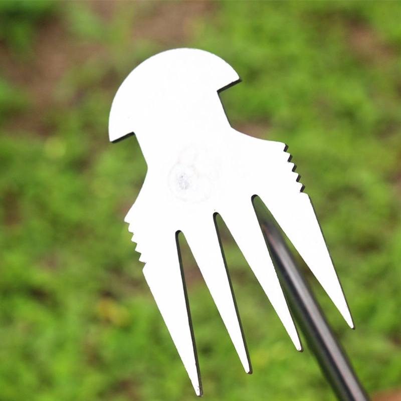 หญ้าขุดคราดเครื่องมือกําจัดวัชพืช4ฟันขยายหนาออกแบบออกแบบเฉพาะสวนพืชสวนหญ้าขุดผักขุดดินคลายพลั่วจอบขนาดเล็ก - รูปที่ 2