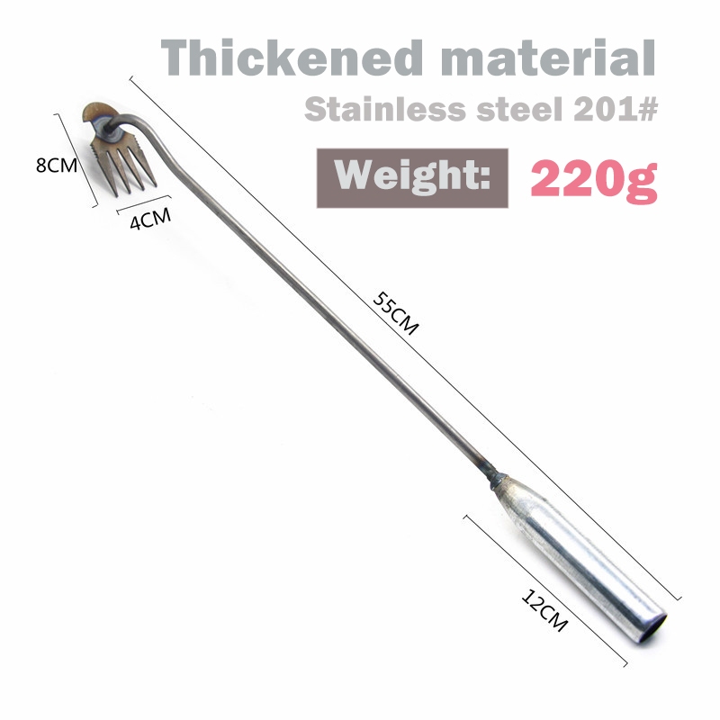 หญ้าขุดคราดเครื่องมือกําจัดวัชพืช4ฟันขยายหนาออกแบบออกแบบเฉพาะสวนพืชสวนหญ้าขุดผักขุดดินคลายพลั่วจอบขนาดเล็ก - รูปที่ 5