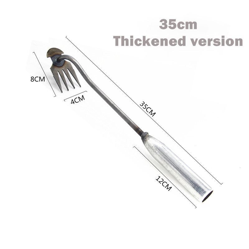 หญ้าขุดคราดเครื่องมือกําจัดวัชพืช4ฟันขยายหนาออกแบบออกแบบเฉพาะสวนพืชสวนหญ้าขุดผักขุดดินคลายพลั่วจอบขนาดเล็ก - รูปที่ 6