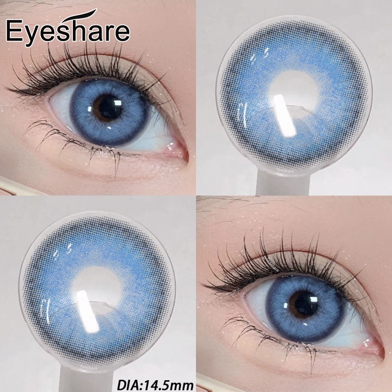 Eyeshare คอนแทคเลนส์ สีฟ้า ตาโต คอนแทคเลนส์สี 2 ชิ้น 1คู่ ส่งไวจากไทย