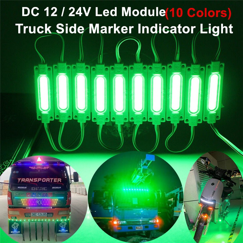 5/10/20 pcs โมดูล Led DC12V หรือ 24V รถบรรทุกด้านข้าง Marker ไฟแสดงสถานะ Cob 6 Led Super Bright สําหรับ Bus Lory Trailer รถจักรยานยนต์ไฟเตือน (10 สีสําหรับคุณเลือก)
