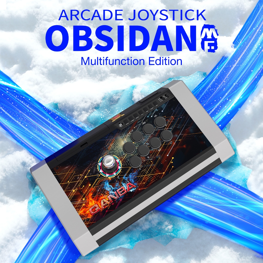 Qanba Q3MF-SL จอยสติ๊กอาร์เคด Obsidian อาเขตมัลติฟังก์ชั่นรุ่นต่อสู้ Stick สําหรับ PC