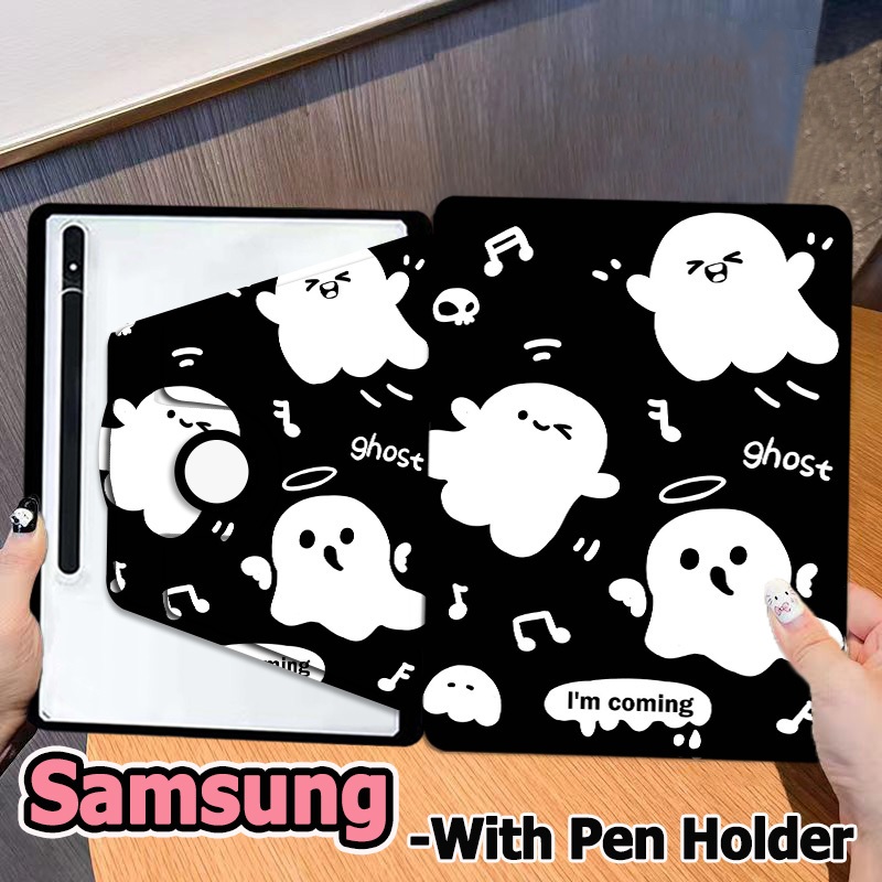 เคสฝาพับ Samsung Galaxy Tab S7 S8 S9 S7FE S9FE S9FE+ A8 A9 A9+ S8+ S7+ S9+ S10+ Galaxy Tab S6Lite A7Lite samsung case รูปแบบการหมุน 360 องศา