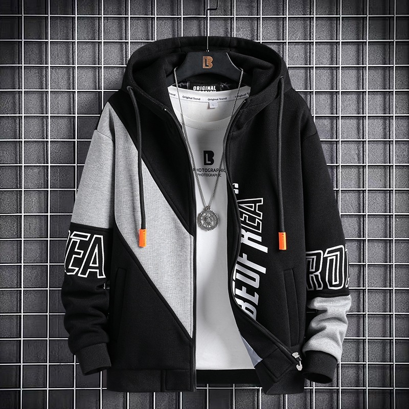 เสื้อฮู้ดสไตล์เกาหลีเสื้อฮู้ดสีดํา5แบบ