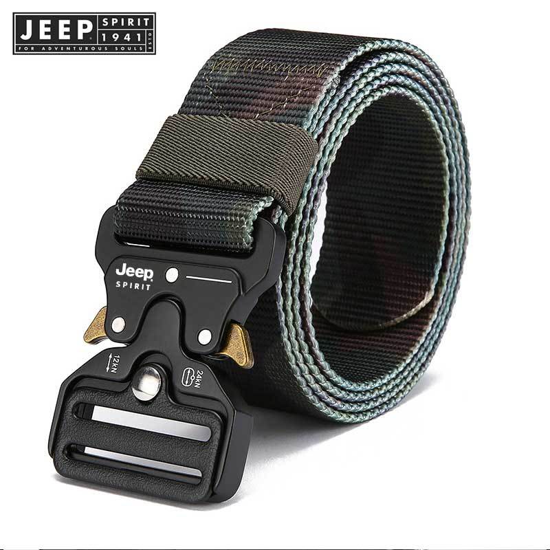Jeep SPIRIT حزام جلد طبيعي بإبزيم سهل — صورة 2