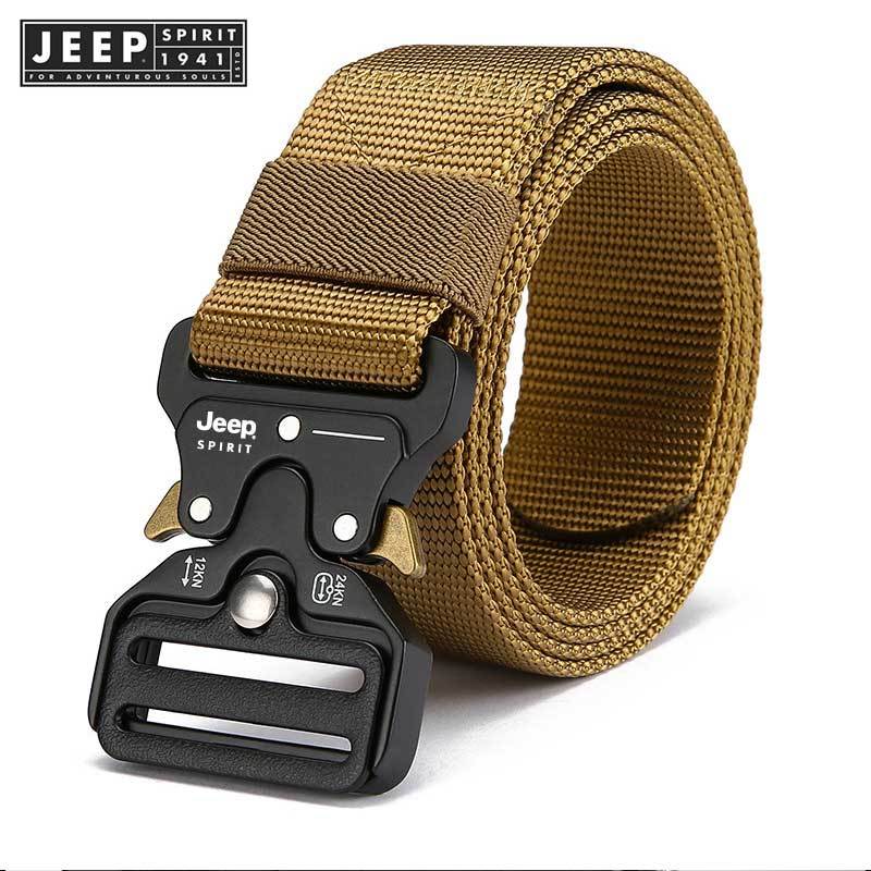 Jeep SPIRIT حزام جلد طبيعي بإبزيم سهل — صورة 4