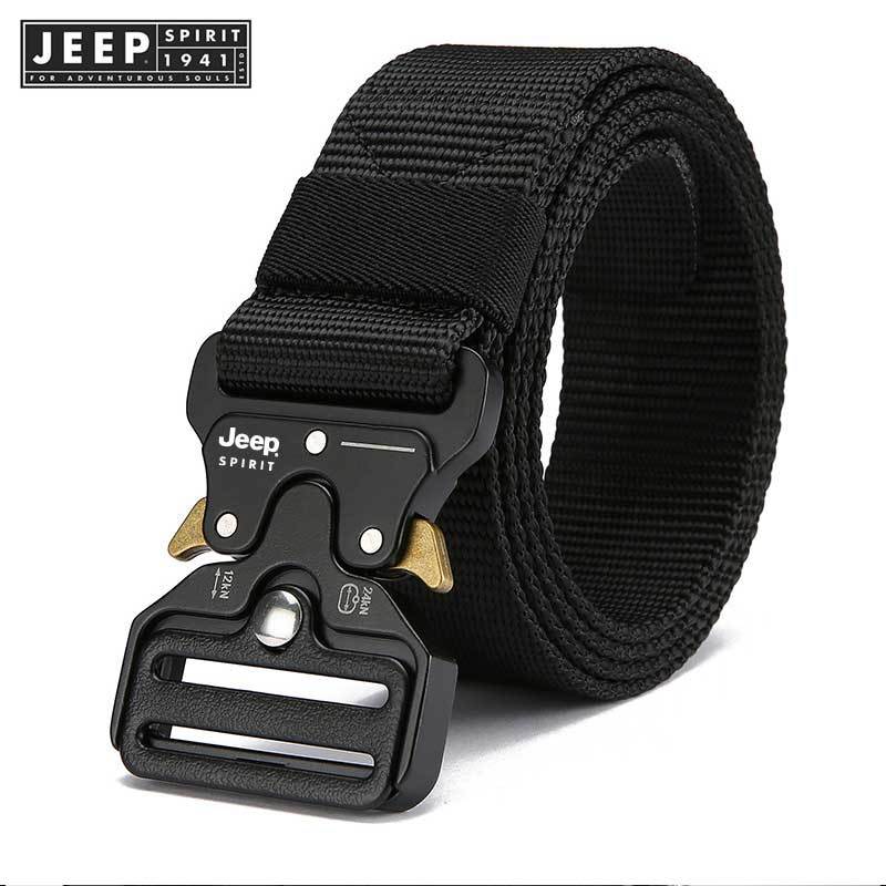Jeep SPIRIT حزام جلد طبيعي بإبزيم سهل — صورة 3