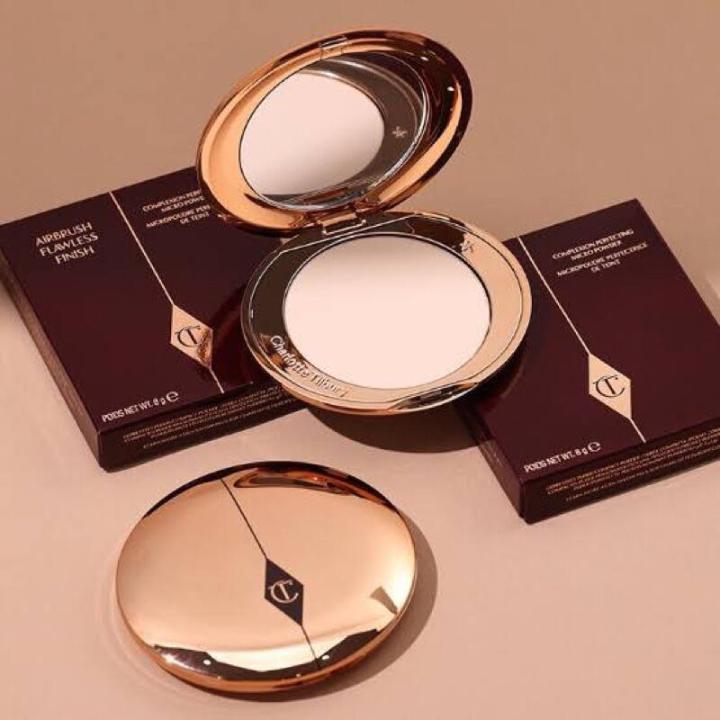 [ใหม่]Charlotte Tilbury Flawless Powder 8g Set Oil Control Light Matte Natural Holding Powder