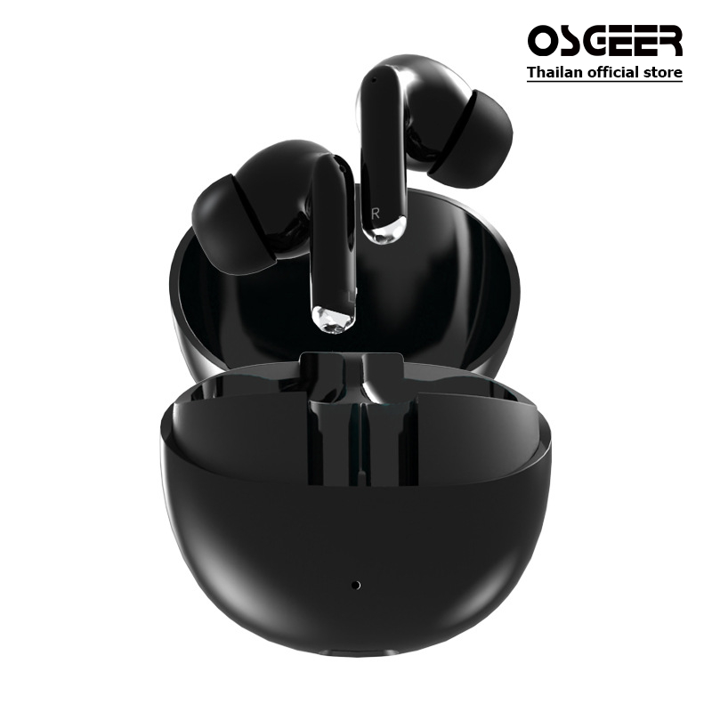 Osgeer หูฟังบลูทูธ หูฟังไร้สาย True 60H หูฟัง Playback พร้อมเคสชาร์จไร้สาย IPX7 หูฟังชนิดใส่ในหูกันน้ําพร้อมไมโครโฟนสําหรับโทรศัพท์สมาร์ทแล็ปท็อปทีวีกีฬา