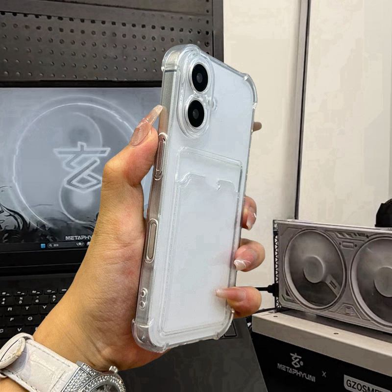 【Card case/TPU soft/Transparent】เคส compatible for iphone 12 13 14 15 16 pro max case
