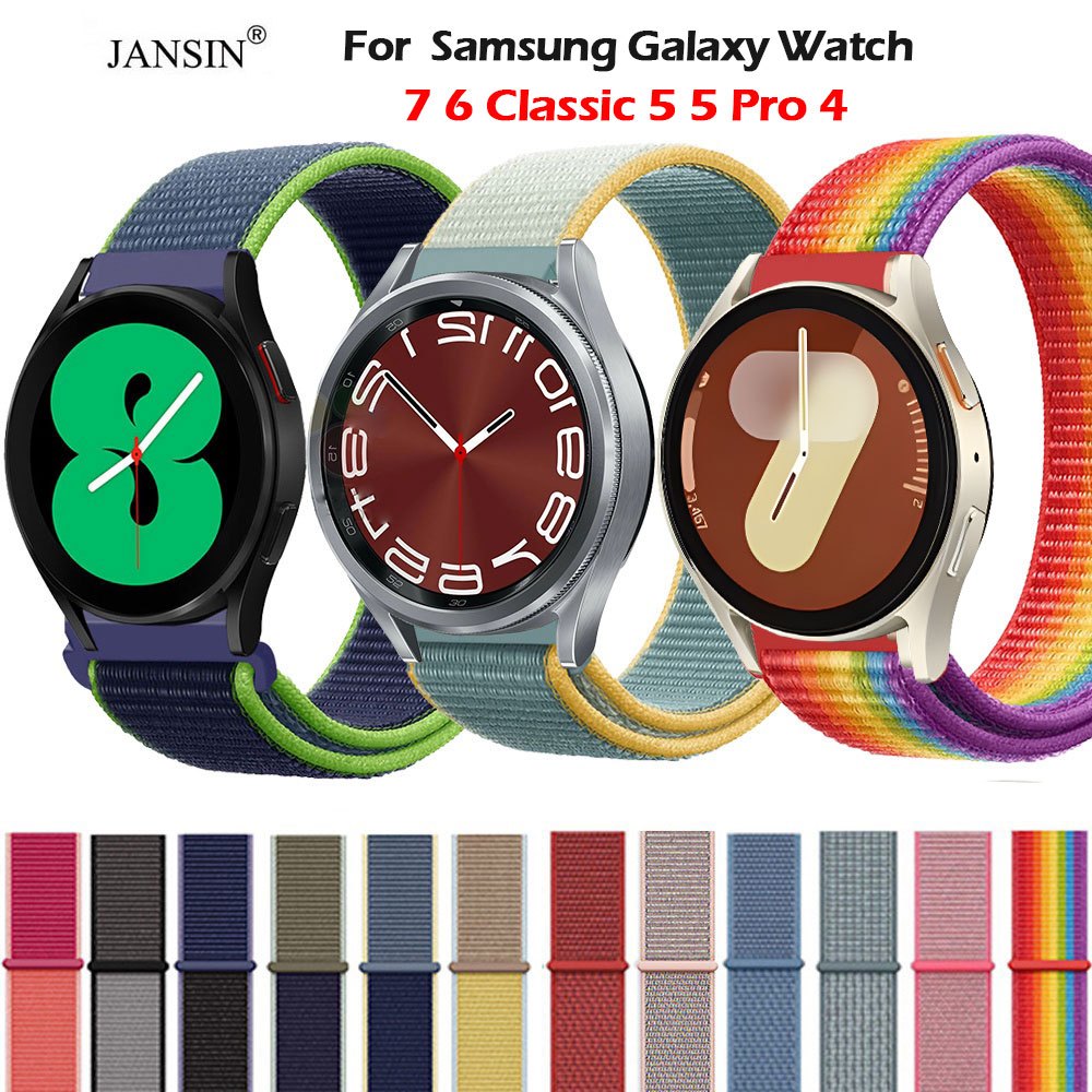 สาย galaxy watch 7 6 classic สายนาฬิกา สายผ้าไนลอน samsung galaxy watch 7 6 5 4 44mm 40mm 46mm 42mm