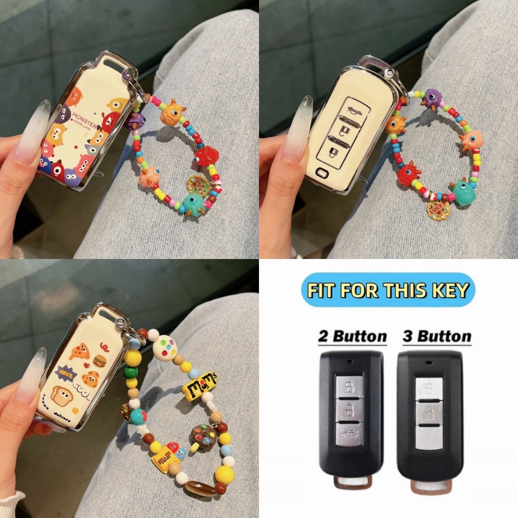 ปลอกกุญแจ Mitsubishi Xpander Mirage G4 Montero Sport Outlander Remote เคสกุญแจรีโมท Tpu สําหรับ