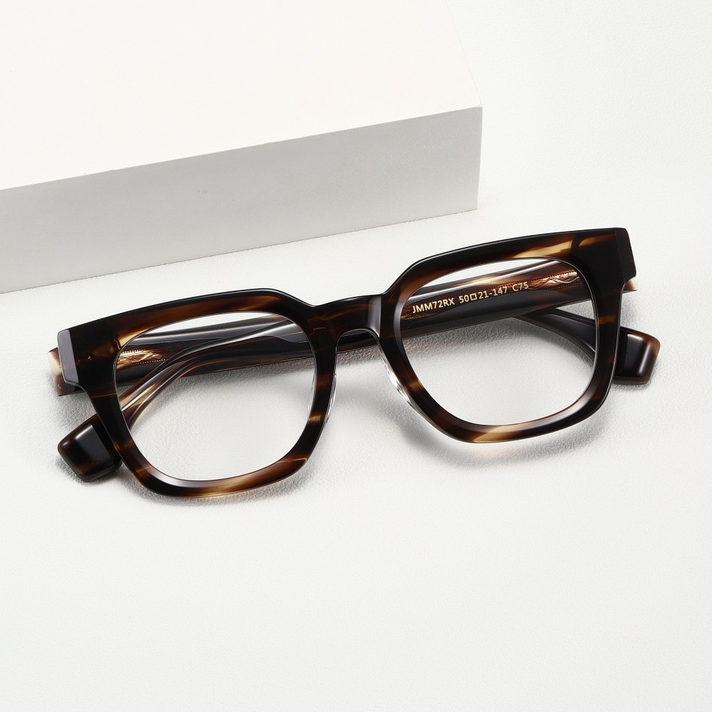 8.0 หนา Acetate กรอบแว่นตา Unisex Retro กรอบสี่เหลี่ยมขนาดใหญ่แว่นตา JACQUES JMM72RX