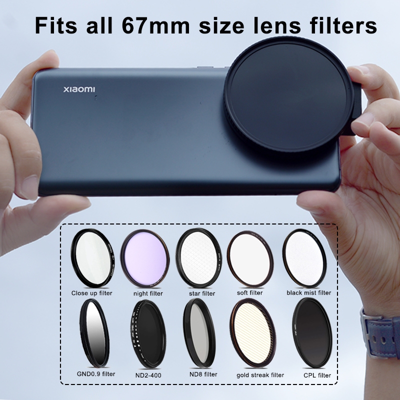 Lightdow 67 มม.โทรศัพท์เลนส์กรองสําหรับ ND Filter CPL Filter Soft Filter Star Filter