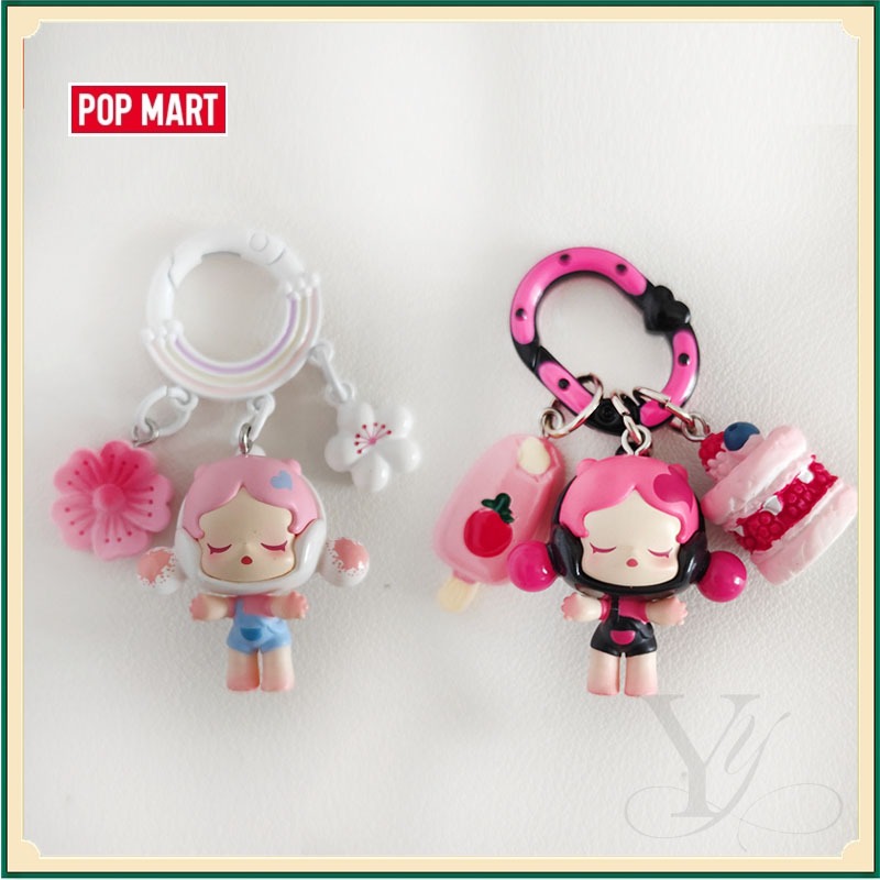 Pop Mart Cute Pellets SKULLPANDA Series DIY Handmade Gift Pendant Key Chain ปะเก็นฟรี
