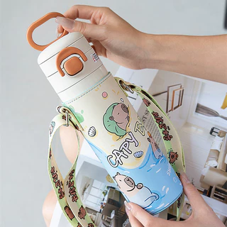 Diller กระติกน้ําสูญญากาศ Thermos 316 สแตนเลส Spout ฟางขวดน้ําดื่ม 520ml D9260 D9284