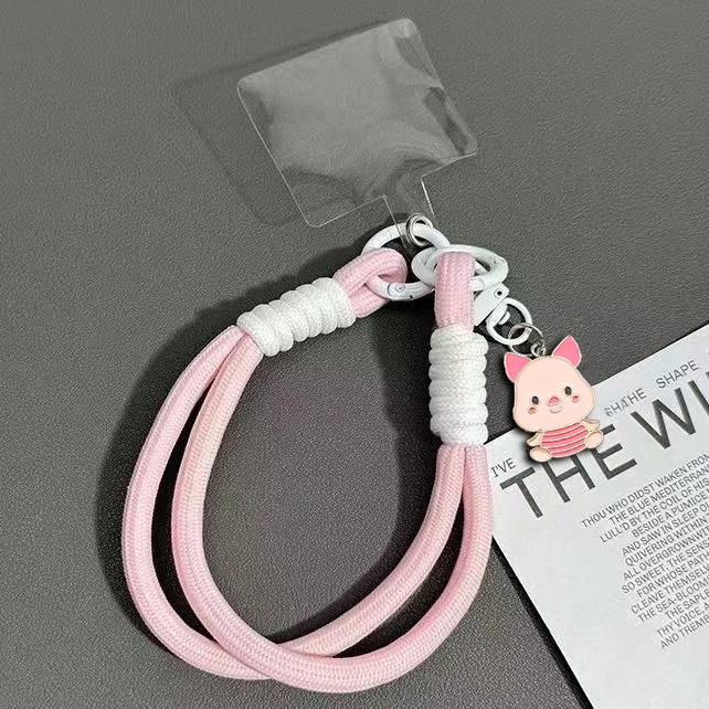 อะนิเมะน่ารักมิกกี้มินนี่พวงกุญแจเชือกเส้นเล็กหมีพูห์โทรศัพท์มือถือเสน่ห์สายรัดข้อมือจับคู่อุปกรณ์คู่เพื่อนของขวัญสนุก