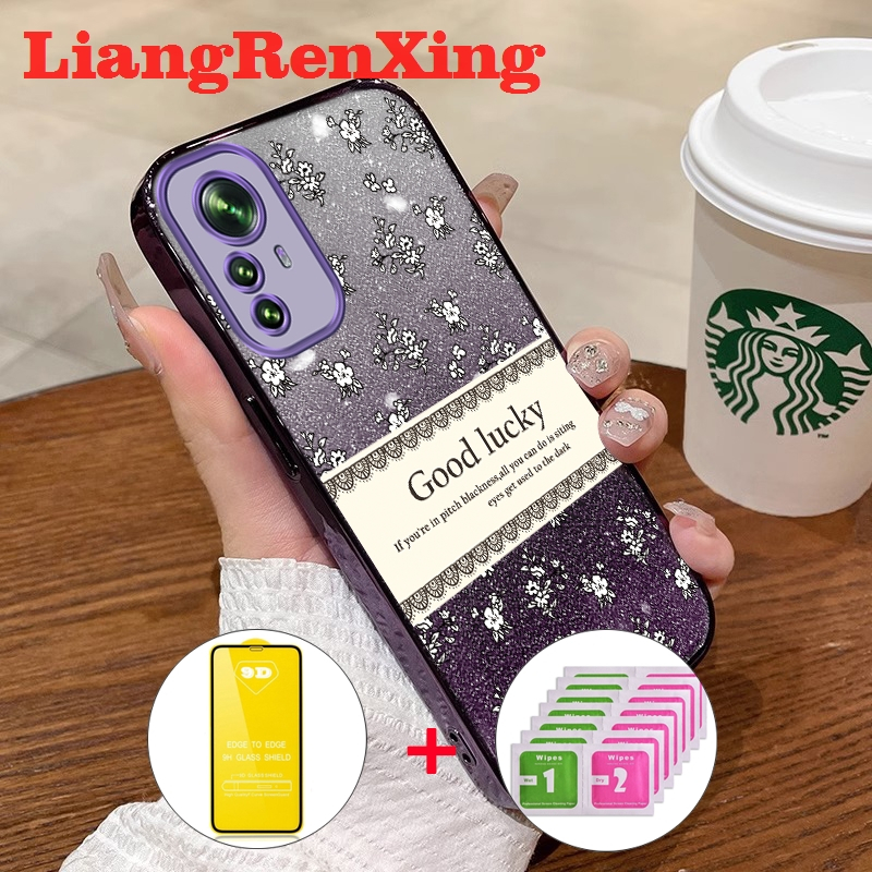 FOR เคส [ด้วยกระจก] กรณีสำหรับ Xiaomi 12 Lite 5g Xiaomi 12t ครั้ง Xiaomi 12 Pro 5g โทรศัพท์ปลอก softcase ซิลิโคนกันกระแทกปกการออกแบบใหม่ย้อนยุคหรูหราความงาม sfmxybh01