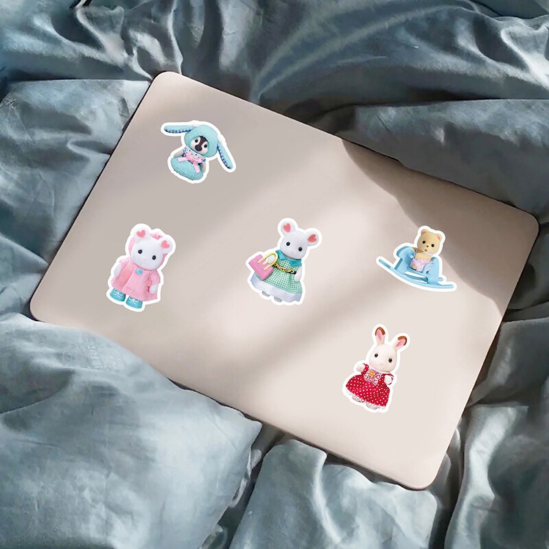 101 ชิ้น Sylvanian Families สติกเกอร์ Kawaii สาวเด็กอะนิเมะ Decal DIY แล็ปท็อปโทรศัพท์สติกเกอร์กันน้ํา