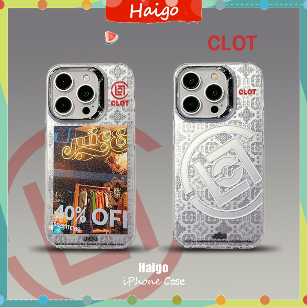 เคสโทรศัพท์พลาสติกแข็งชุบ CL0T เหมาะสําหรับ iPhone 17 Air 16 16PRO 16PROMAX 15PRO 15PROMAX 14 13 12 