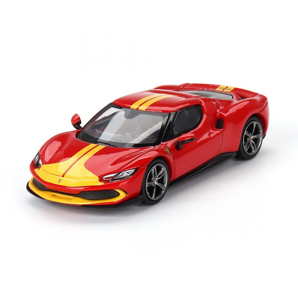 Bbr รุ่น BBRFER64002 1/64 Ferrari 296 GTB Assetto Fiano Racing Red Diecast Scale รถ