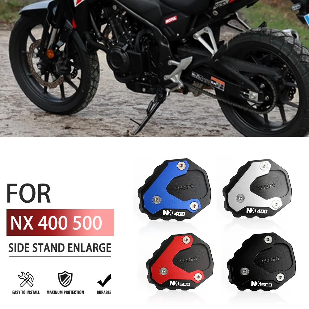 สําหรับ HONDA NX500 NX 500 NX400 NX 400 2024-2025 รถจักรยานยนต์ CNC Kickstand ขาตั้ง Extension Pad แผ่น