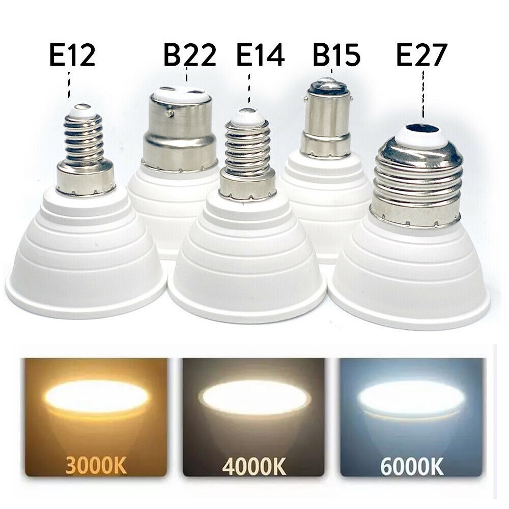 2 ชิ้น/เซ็ตหรี่แสงได้ LED COB Spotlight E27 E14 GU10 GU5.3 MR16 B15 E12 7W หลอดไฟ LED สปอตไลท์ 220V