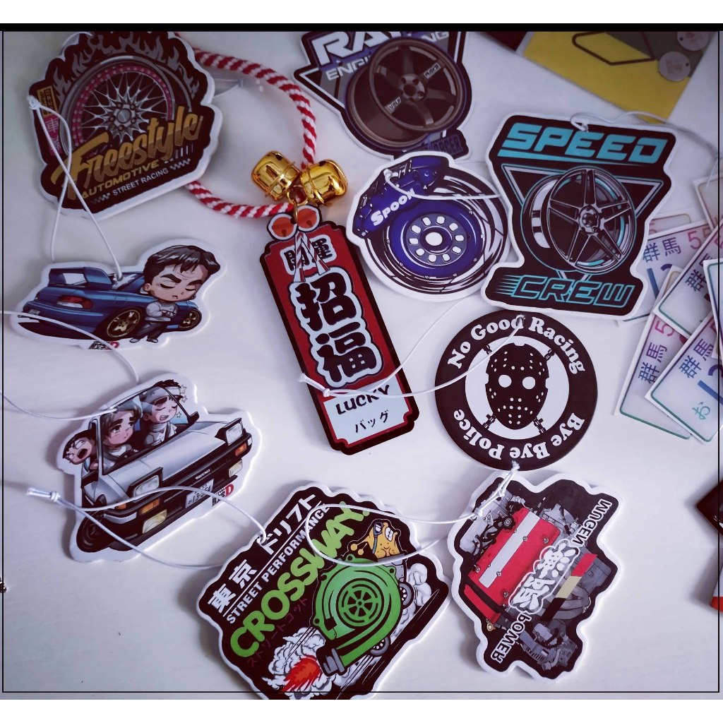 Jdm Initial D Mugen Power Car Air Freshener กระจกมองหลังอัตโนมัติอโรมาเธอราพีเครื่องปรุงน้ําหอม Diffuser รุ่นรถกระดาษแข็งน้ําหอม Pendent